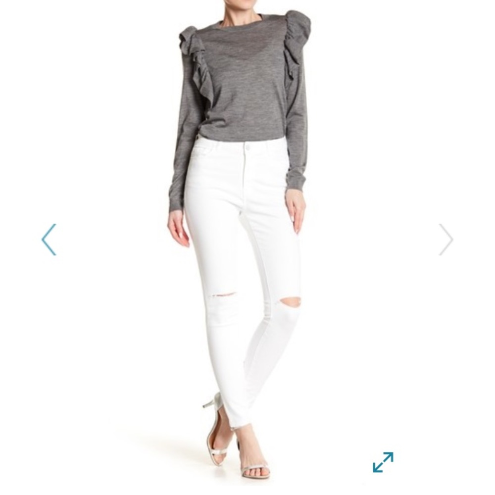 Nanette Lepore White Distressed Jeans
